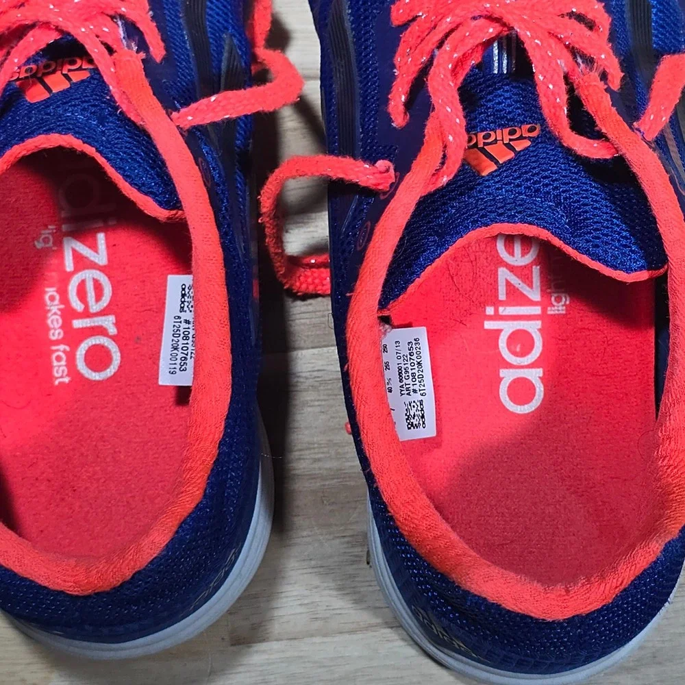 Adidas Adizero Hagio 2 Blue Orange Lightweight Running‎ Shoes 7.5 G95122
